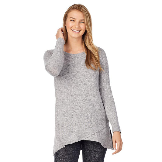 Cuddl Duds SoftKnit Long Sleeve Crossover Tunic