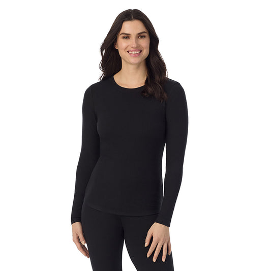 Cuddl Duds Stretch Rib Long Sleeve Crew